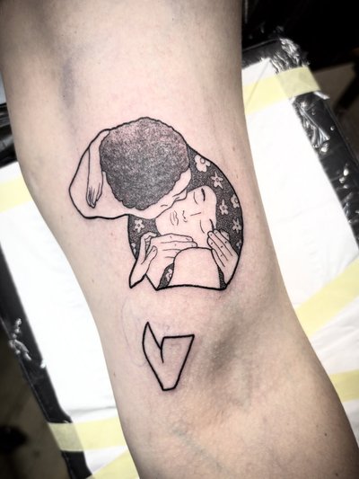 Adaption von Klimt‘s „Der Kuss“.