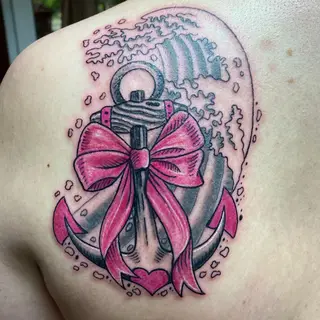 Tattoo von Tschiggy mit einem Anker im Bubblegum-Art-Stil