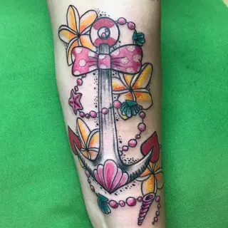 Tattoo von Tschiggy mit einem Anker im Bubblegum-Art-Stil