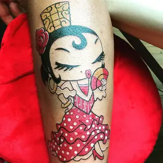 Tattoo von Tschiggy mit Betty Boop im Bubblegum-Art-Stil