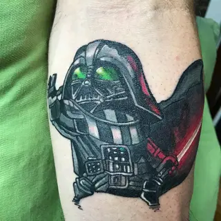 Tattoo von Tschiggy mit Darth Vader im Bubblegum-Art-Stil