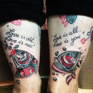 Tattoo von Tschiggy mit einem Fisch im Bubblegum-Art-Stil