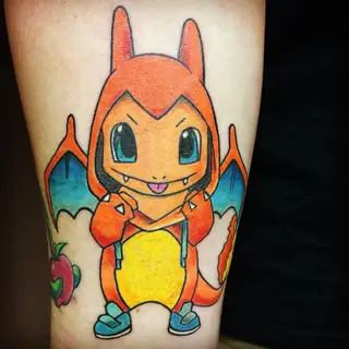 Tattoo von Tschiggy mit Glumanda im Bubblegum-Art-Stil