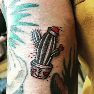 Tattoo von Tschiggy mit einem Kaktus im Bubblegum-Art-Stil