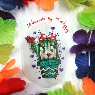Tattoo-Entwurf von Tschiggy mit einem Kaktus im Bubblegum-Art-Stil